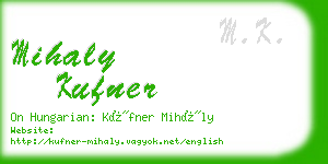 mihaly kufner business card
